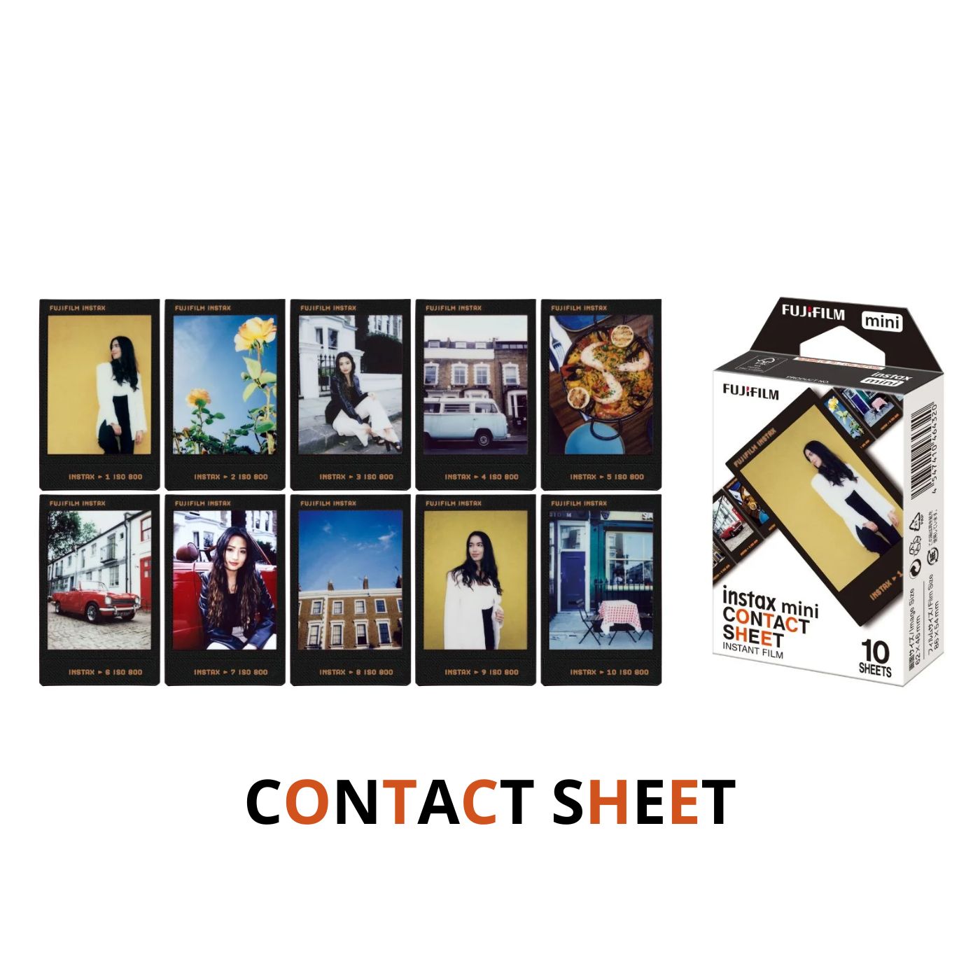 Combo de Filmes Fujifilm instax™ mini Contact Sheet 30 Fotos