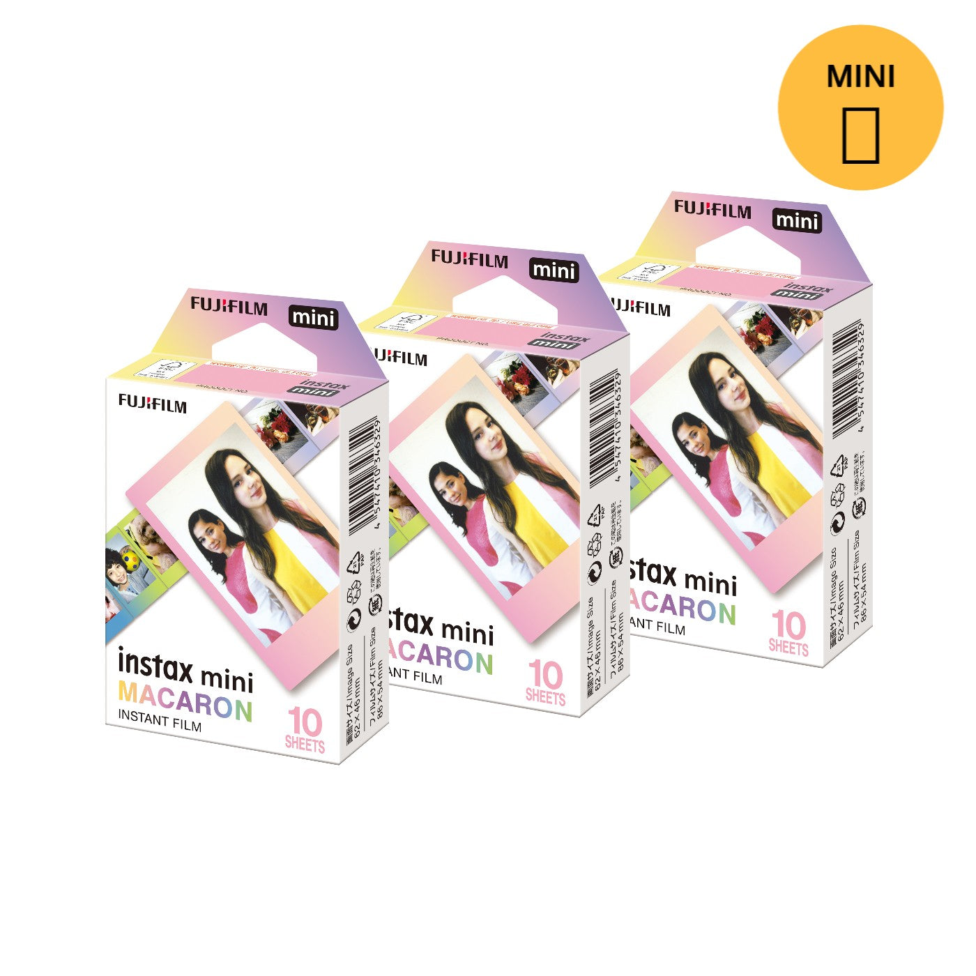 Combo de Filmes Fujifilm instax™ mini Macaron 30 Fotos