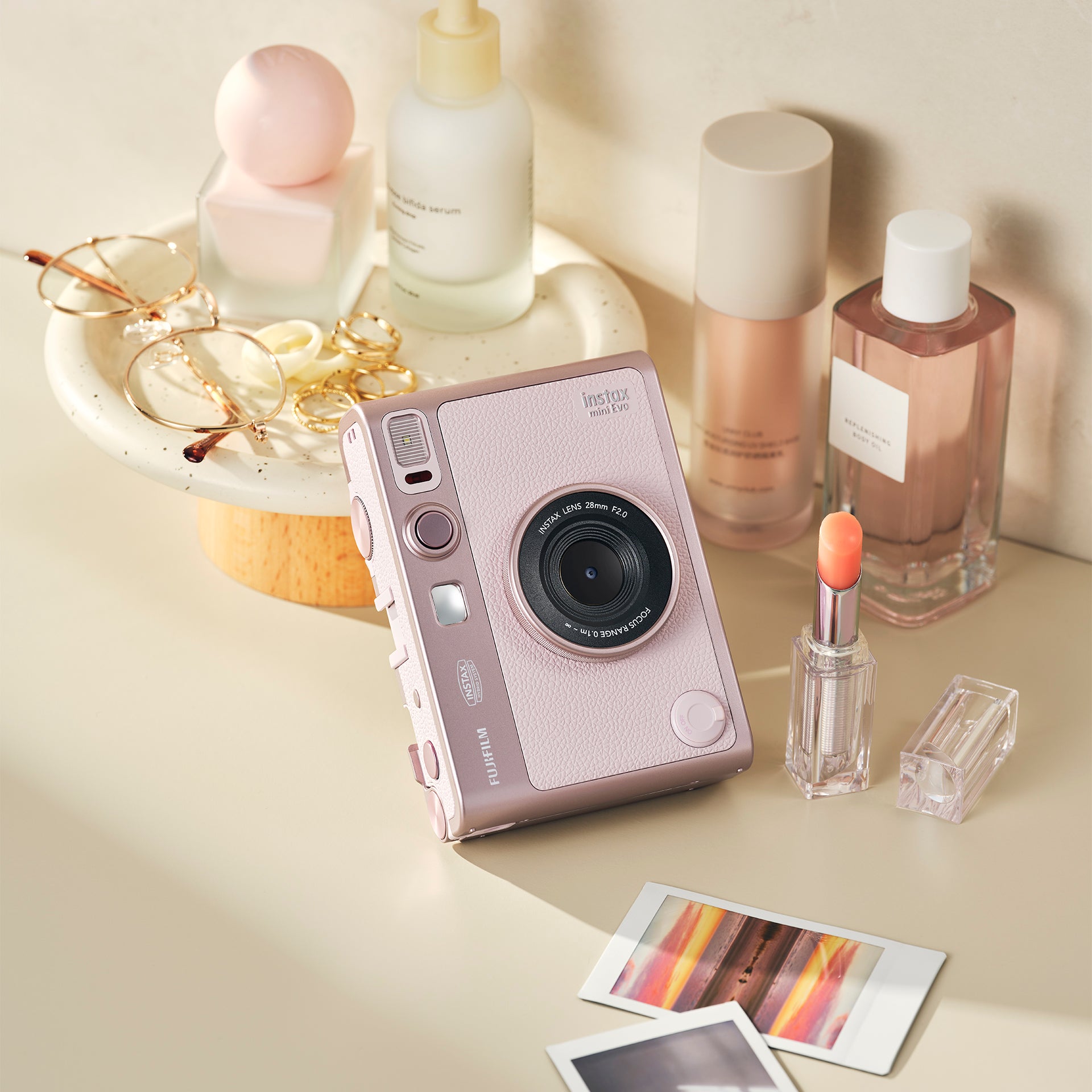 Câmera e Impressora para Smartphone Fujifilm instax mini™ Evo Gentle Rose