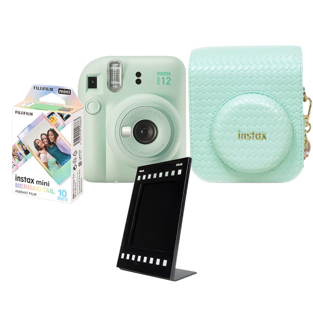 Kit Câmera Instantânea Fujifilm instax mini 12™  Verde + Moldura Fotos instax™ mini