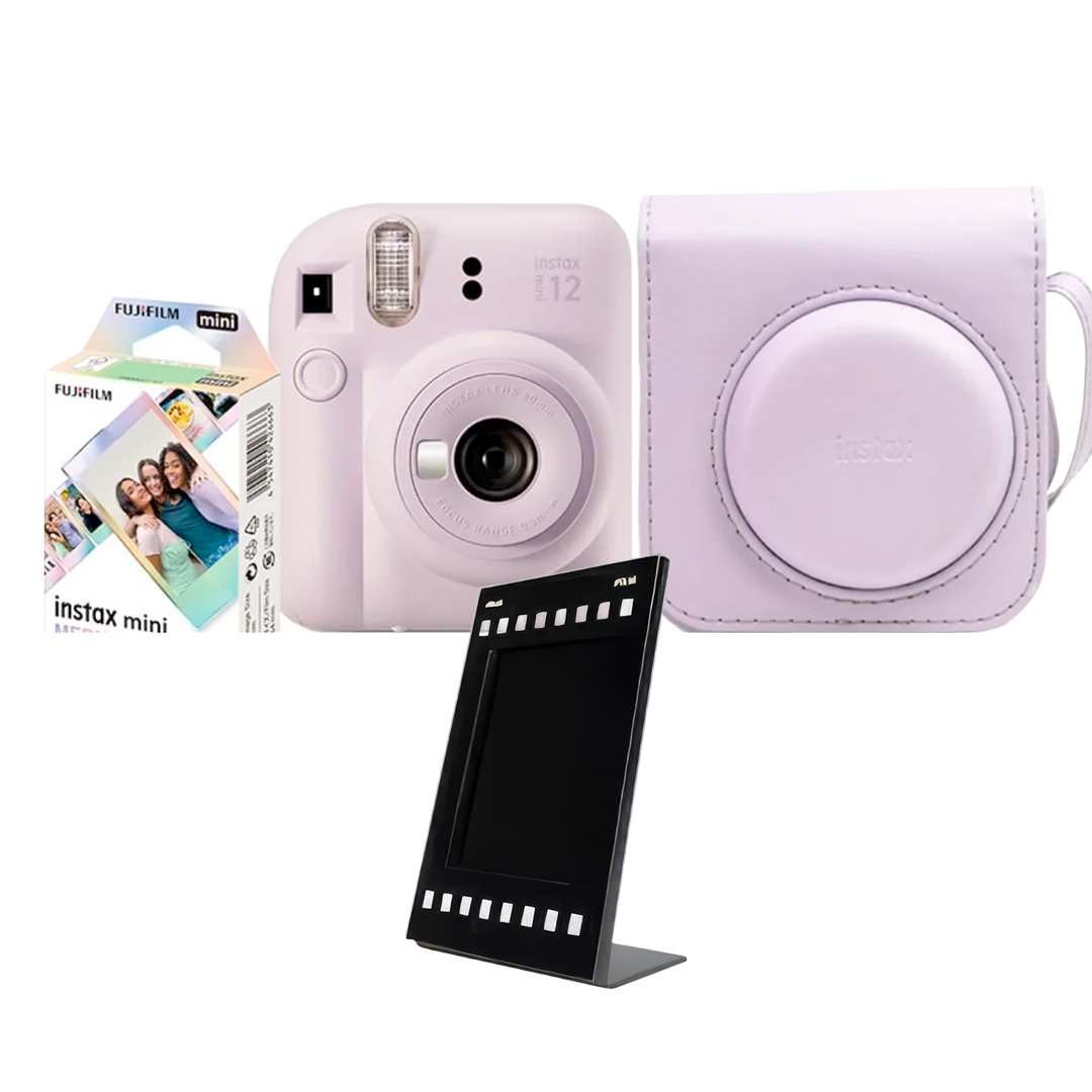 Kit Câmera Instantânea Fujifilm instax mini 12™ Lilás + Moldura Fotos instax™ mini
