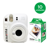10 instax mini 12™ Personalizada + 10 caixas com 20 Filmes