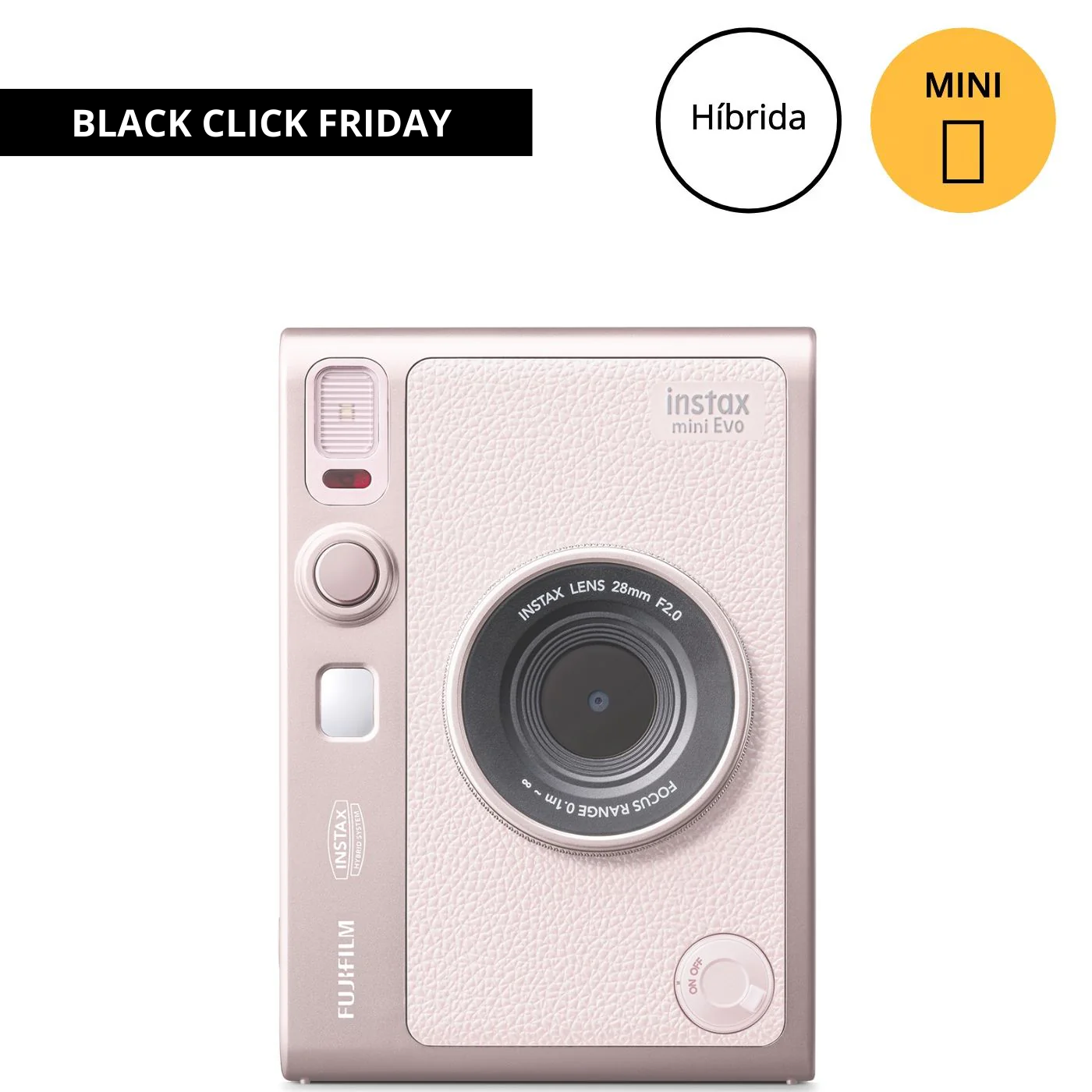 Câmera e Impressora para Smartphone Fujifilm instax mini™ Evo Gentle Rose