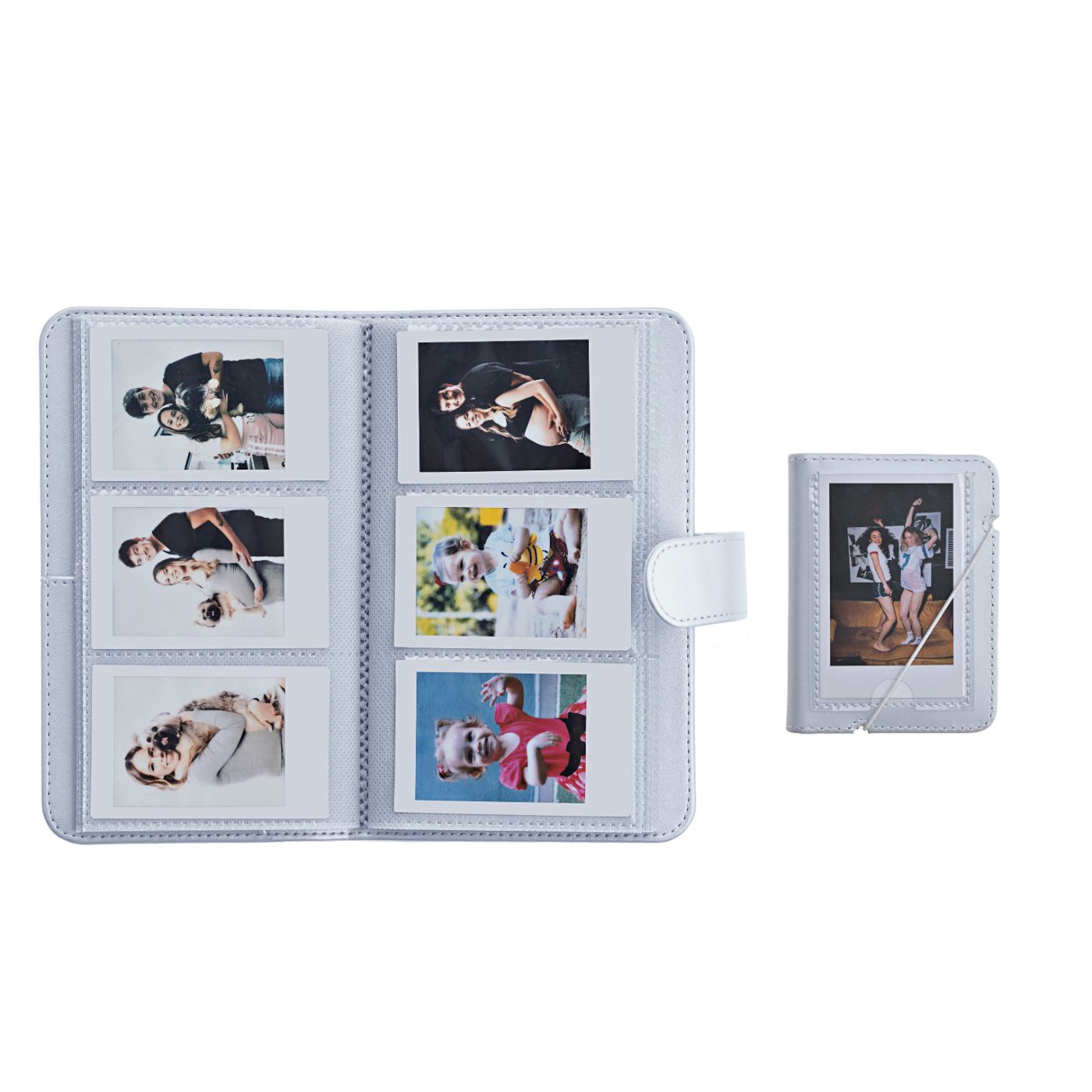 Kit Acessórios instax™ Branco com Álbum de 108 fotos  + Álbum de 28 fotos + Photo Tag