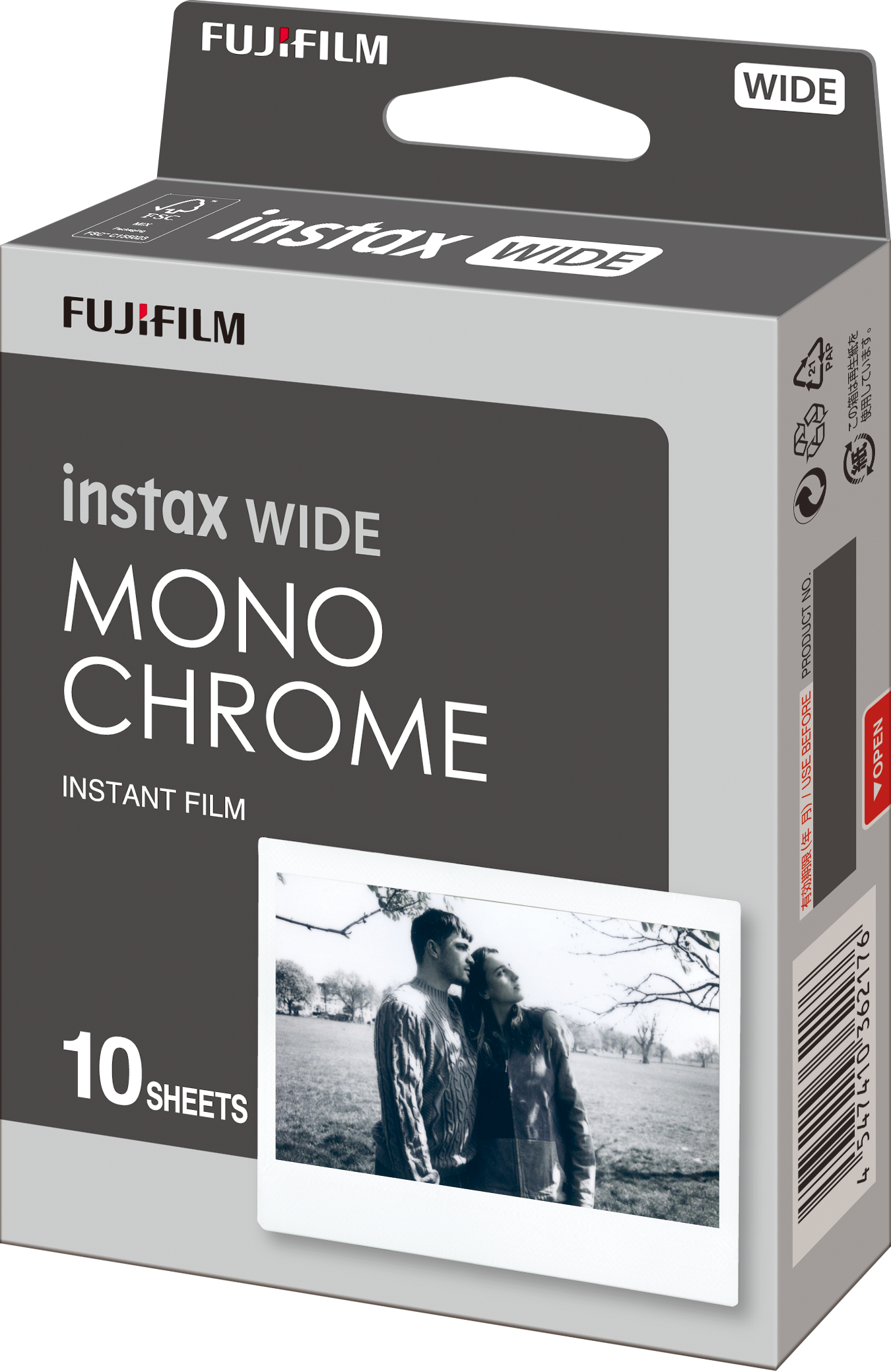 Filme Fujifilm instax™ WIDE Monochrome com 10 Fotos