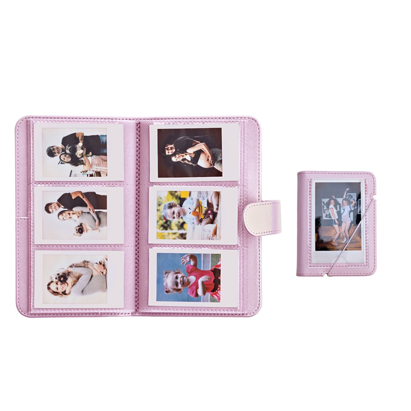 Kit Acessórios instax™ Rosa com Álbum de 108 fotos  + Álbum de 28 fotos + Photo Tag