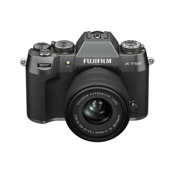 Kit Câmera Digital Mirrorless Fujifilm X-T50 Charcoal + Lente Zoom Fujifilm Fujinon XC15-45mm F3.5-5.6 OIS