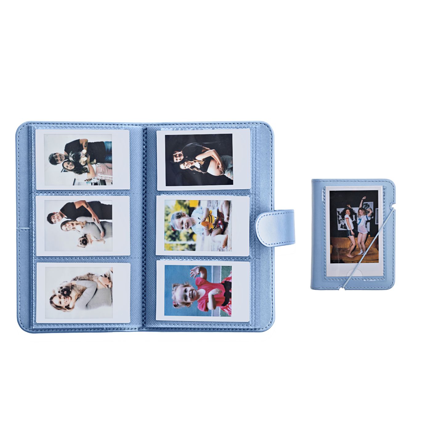 Kit Acessórios instax™ Azul com Álbum de 108 fotos  + Álbum de 28 fotos + Photo Tag