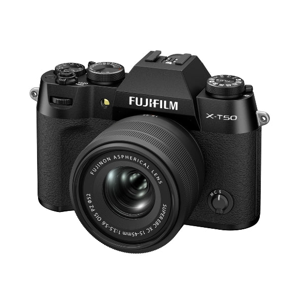 Kit Câmera Digital Mirrorless Fujifilm X-T50 Black + Lente Zoom Fujifilm Fujinon XC15-45mm F3.5-5.6 OIS