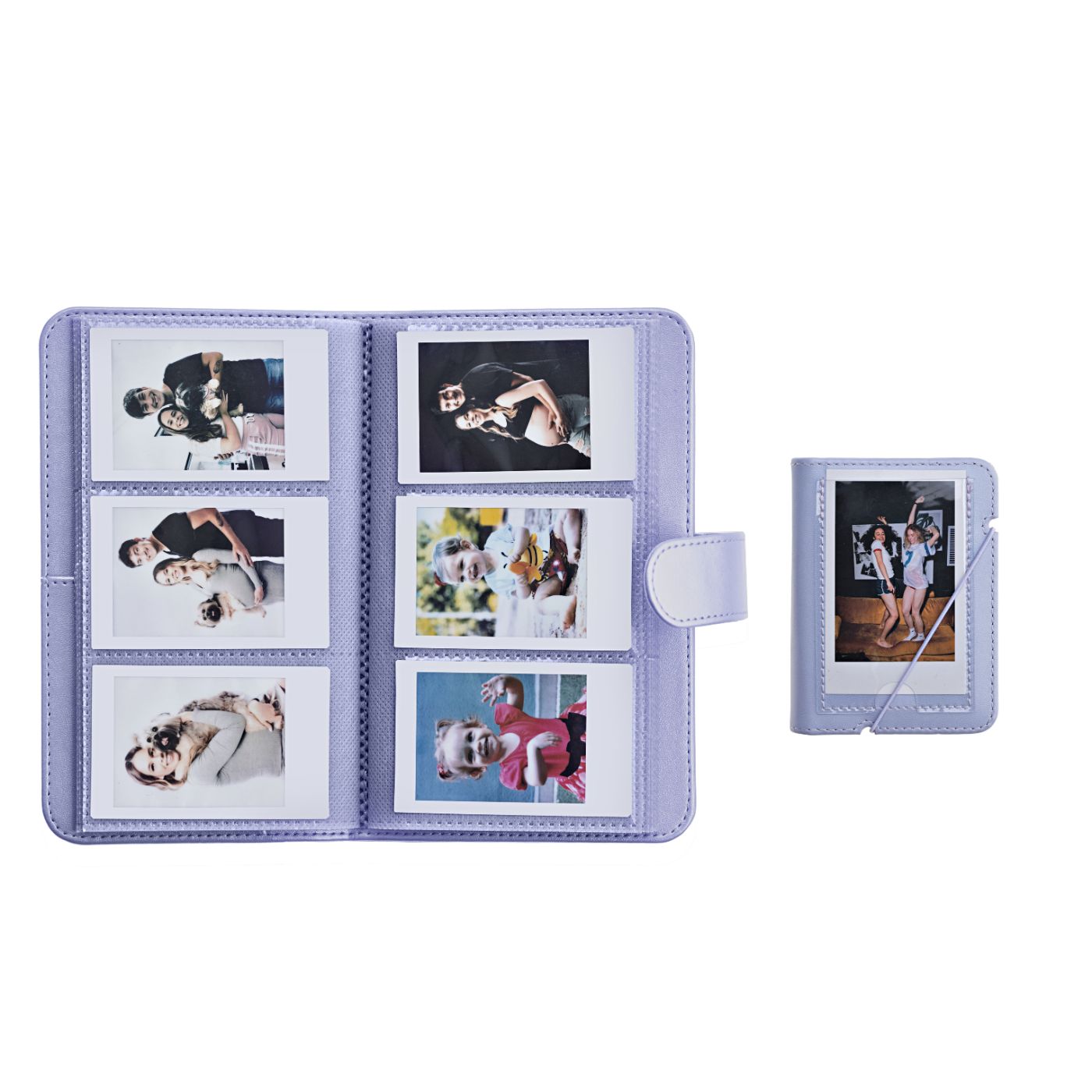 Kit Acessórios instax™ Lilás com Álbum de 108 fotos  + Álbum de 28 fotos + Photo Tag