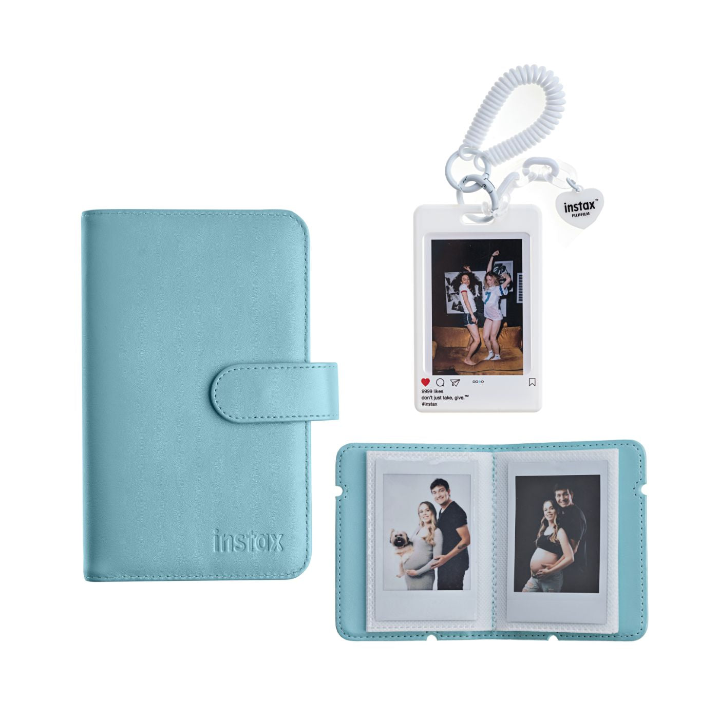 Kit Acessórios instax™ Verde com Álbum de 108 fotos  + Álbum de 28 fotos + Photo Tag