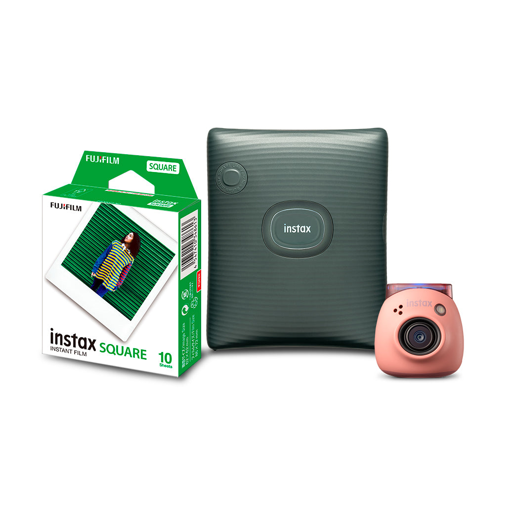 Combo Impressora para celular Fujifilm instax SQUARE Link ™ + Câmera instax Pal™ + Filme instax™ Square 10 fotos