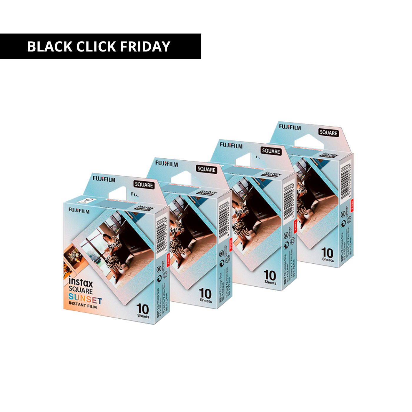Combo de Filmes Fujifilm instax™ SQUARE Sunset com 40 Fotos