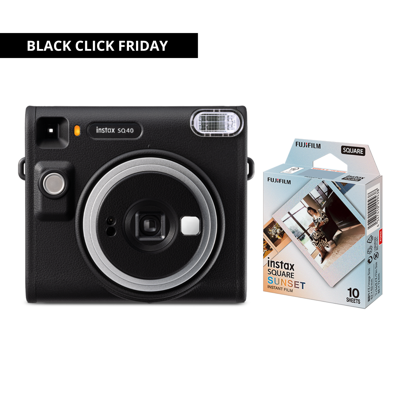 Combo Câmera Instantânea Fujifilm instax SQUARE SQ40™ + Filme instax™ SQUARE Sunset com 10 Fotos