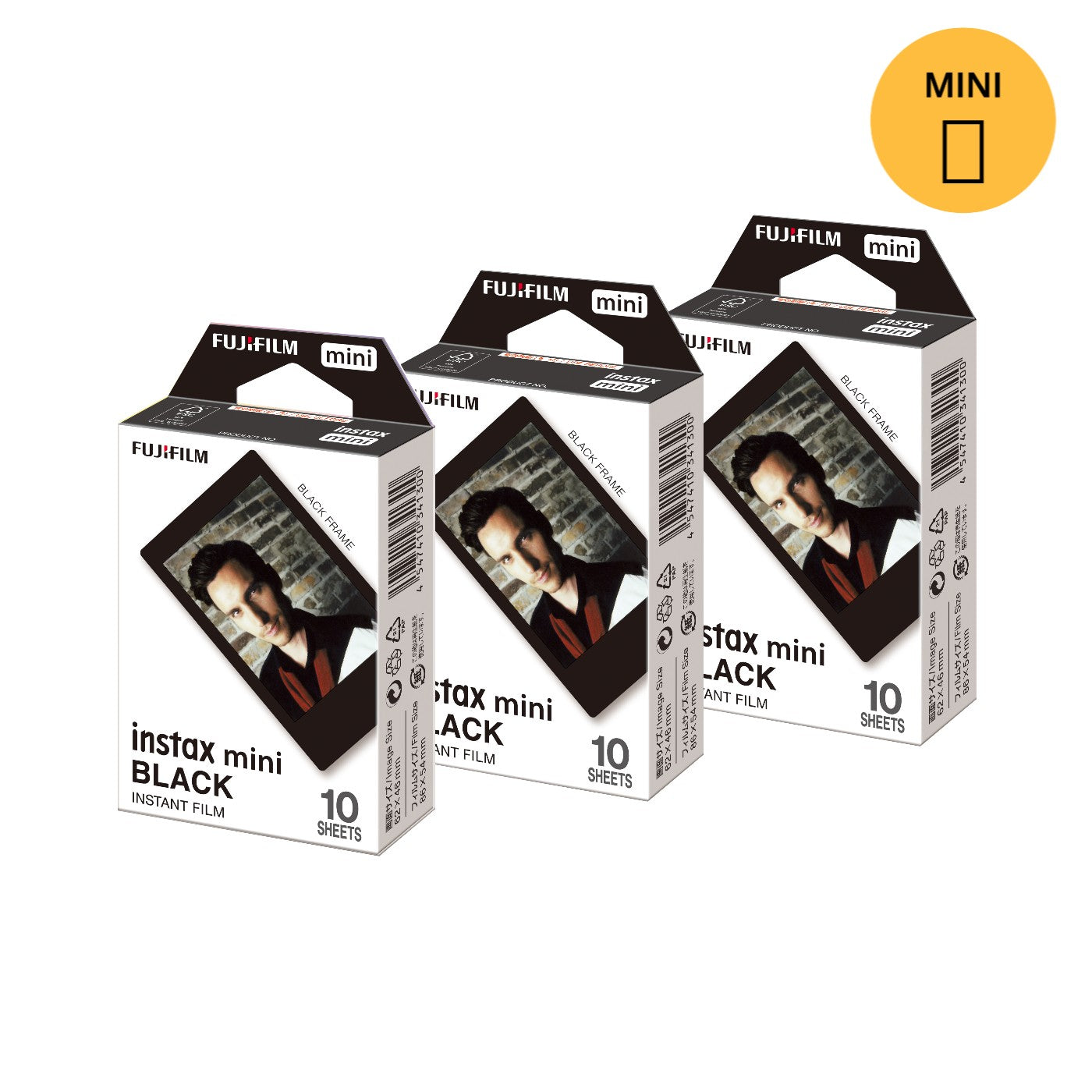 Combo de Filmes Fujifilm instax™ mini Black 30 Fotos