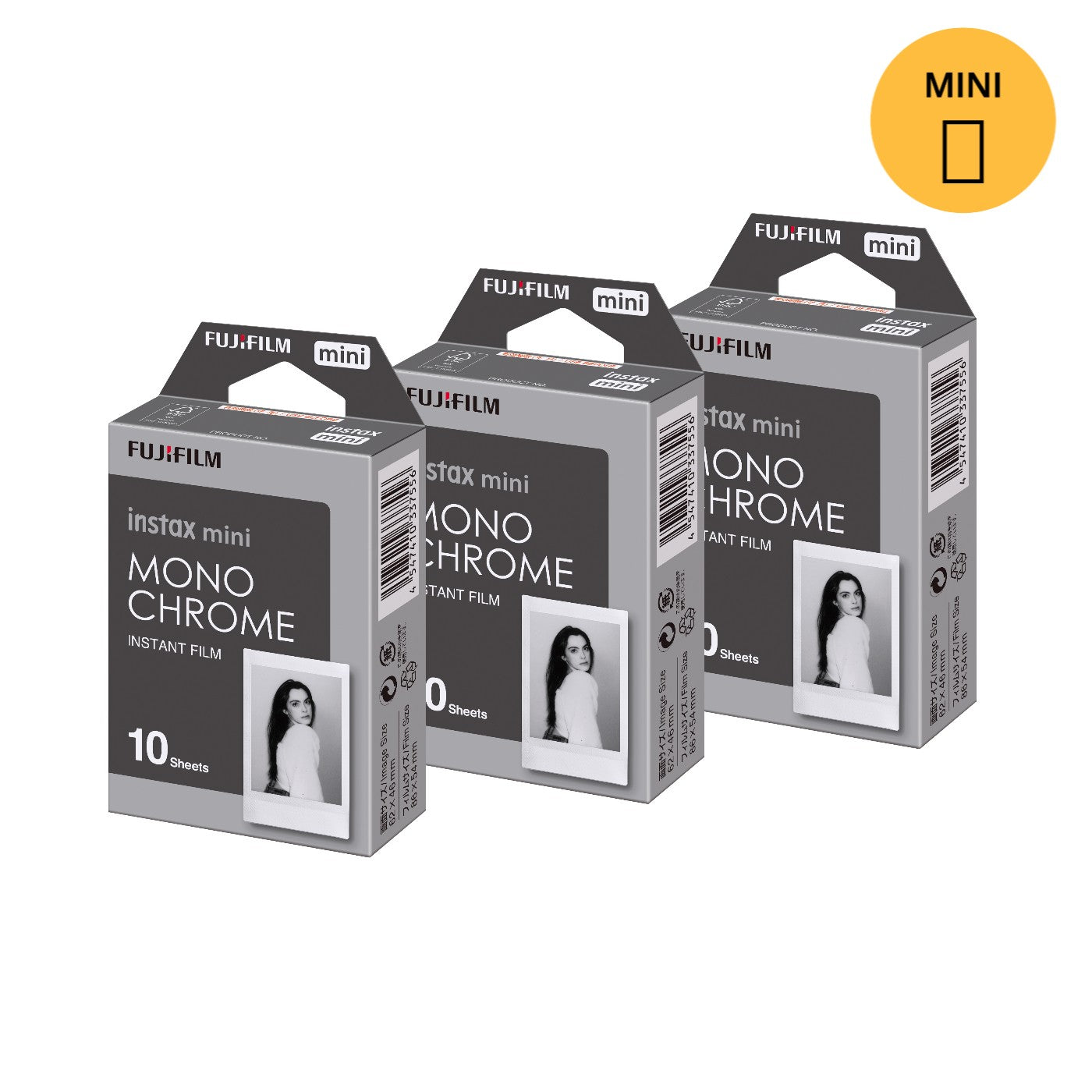 Combo de Filmes Fujifilm instax™ mini Monochrome 30 Fotos