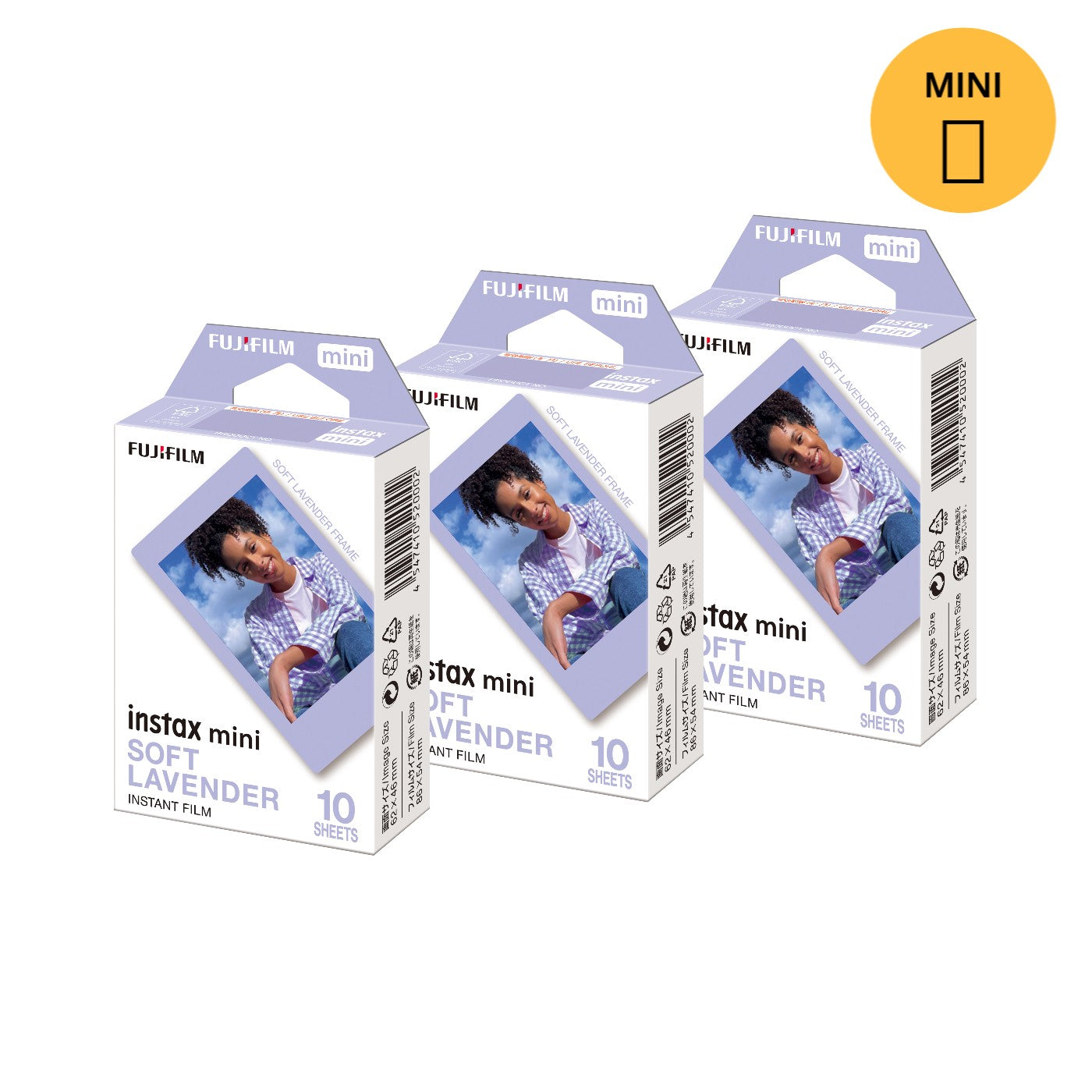 Combo de Filmes Fujifilm instax™ mini Soft Lavender 30 Fotos