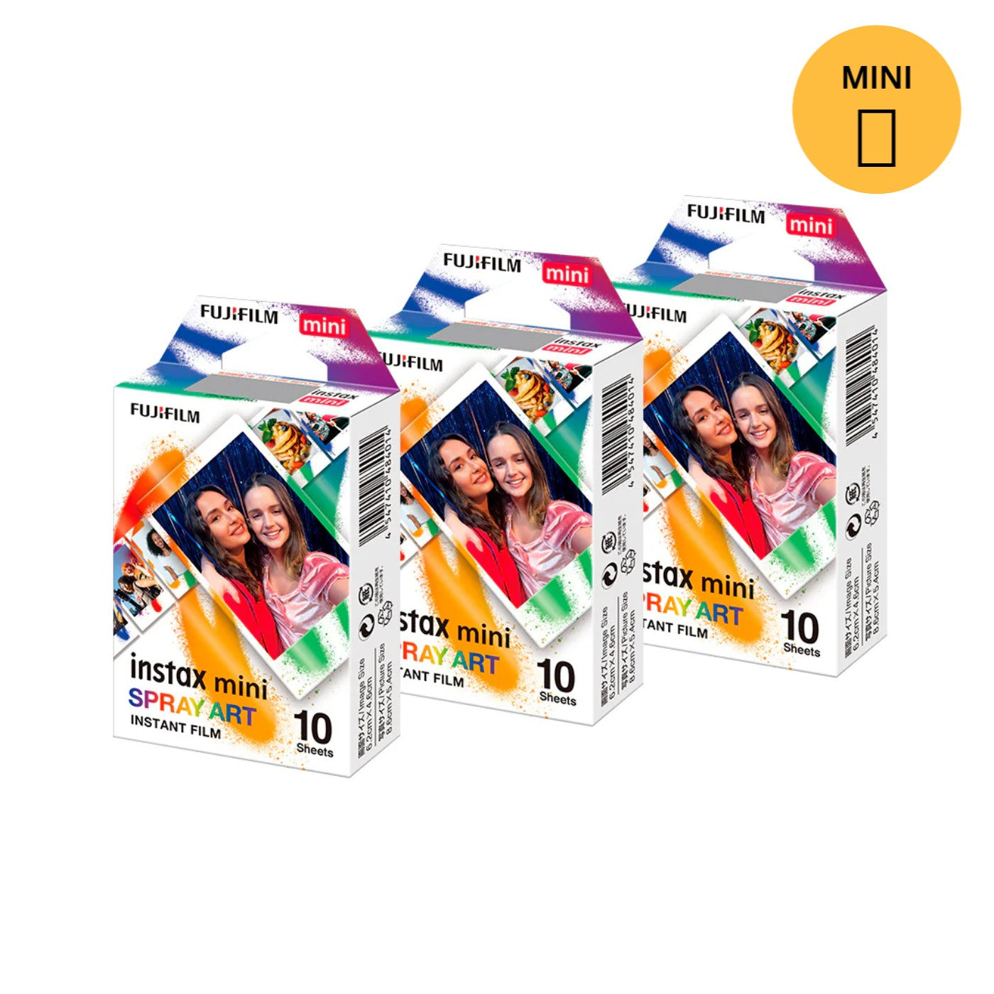 Combo de Filmes Fujifilm instax™ mini Spray Art 30 Fotos