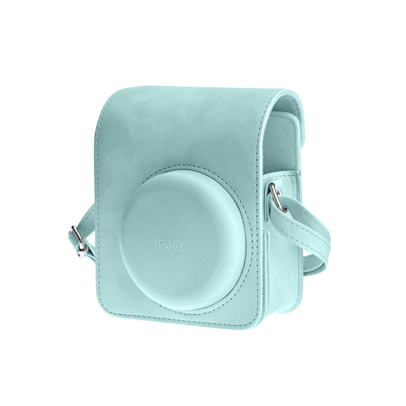 Kit Câmera instantânea Fujifilm instax mini 13™ Lagoon Green + Pack 10 fotos Pastel Galaxy + Bolsa Green Tie Dye + Photo tag