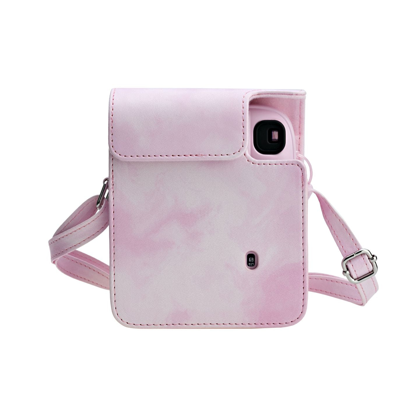 Kit Câmera instantânea Fujifilm instax mini 13™ Candy Pink + Pack 10 fotos Pastel Galaxy + Bolsa Pink Tie Dye + Photo tag