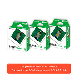 Combo de Filmes Fujifilm Instax Square Branco com 30 Fotos