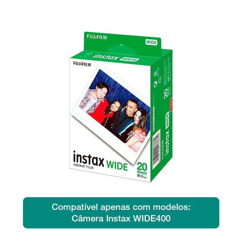 Filme Fujifilm instax™ WIDE com 20 Fotos