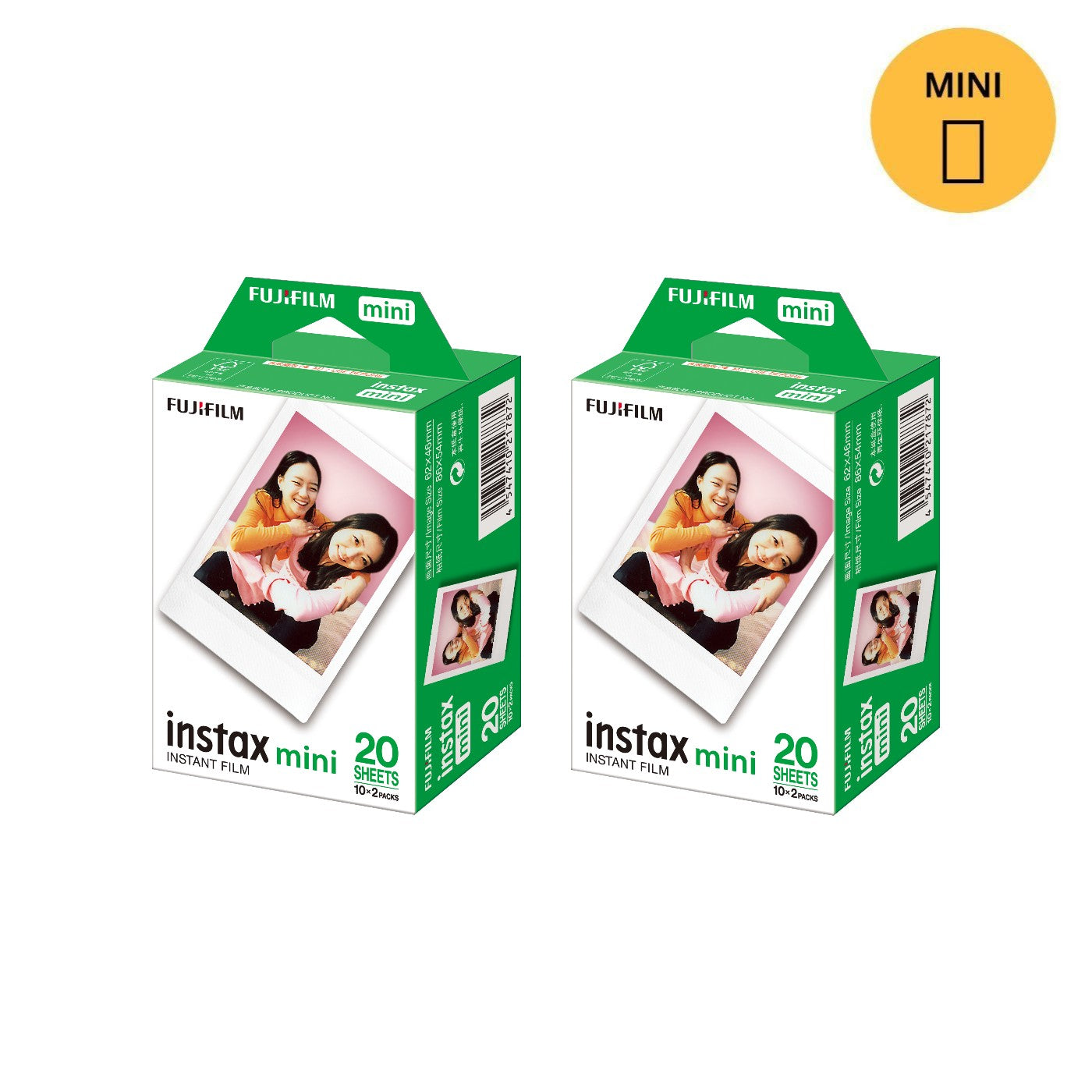 Combo de Filmes Fujifilm instax™ mini Branco 40 Fotos