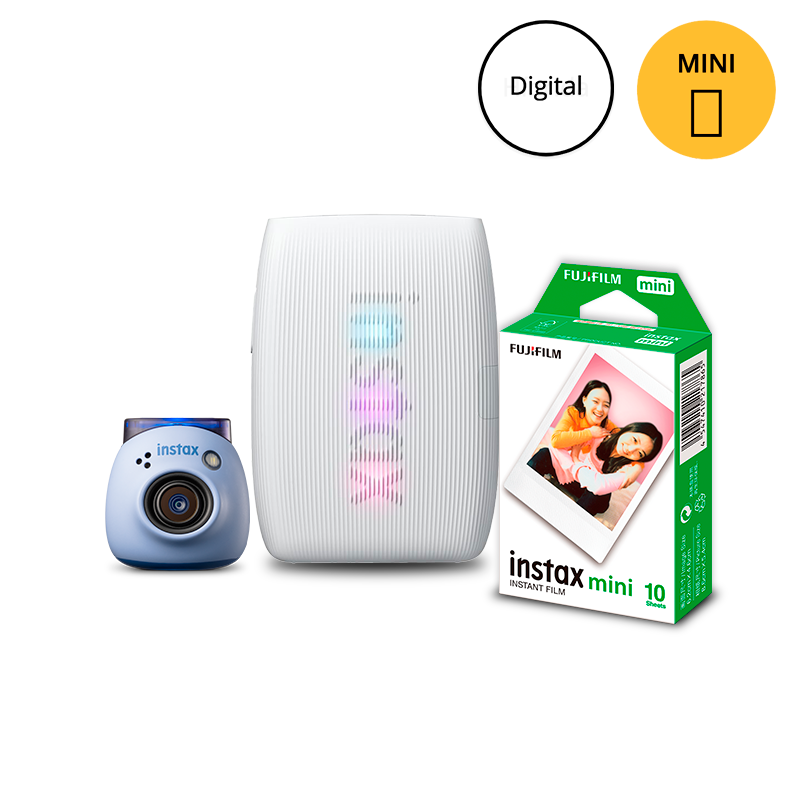 Combo Impressora para celular Fujifilm instax mini Link ™ + Câmera instax Pal™ + Filme instax™ mini 10 fotos a sua escolha