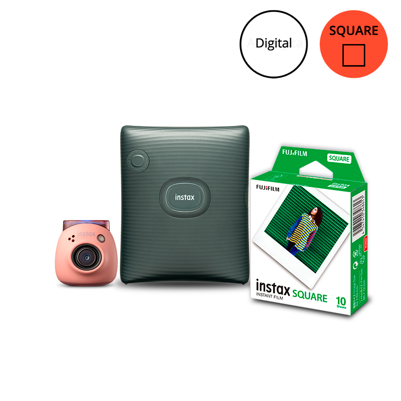 Combo Impressora para celular Fujifilm instax SQUARE Link ™ + Câmera instax Pal™ + Filme instax™ Square 10 fotos