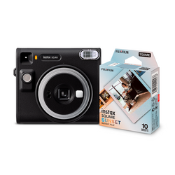 Instax SQUARE SQ40 Black +  Filme SQUARE Sunset 10 fotos