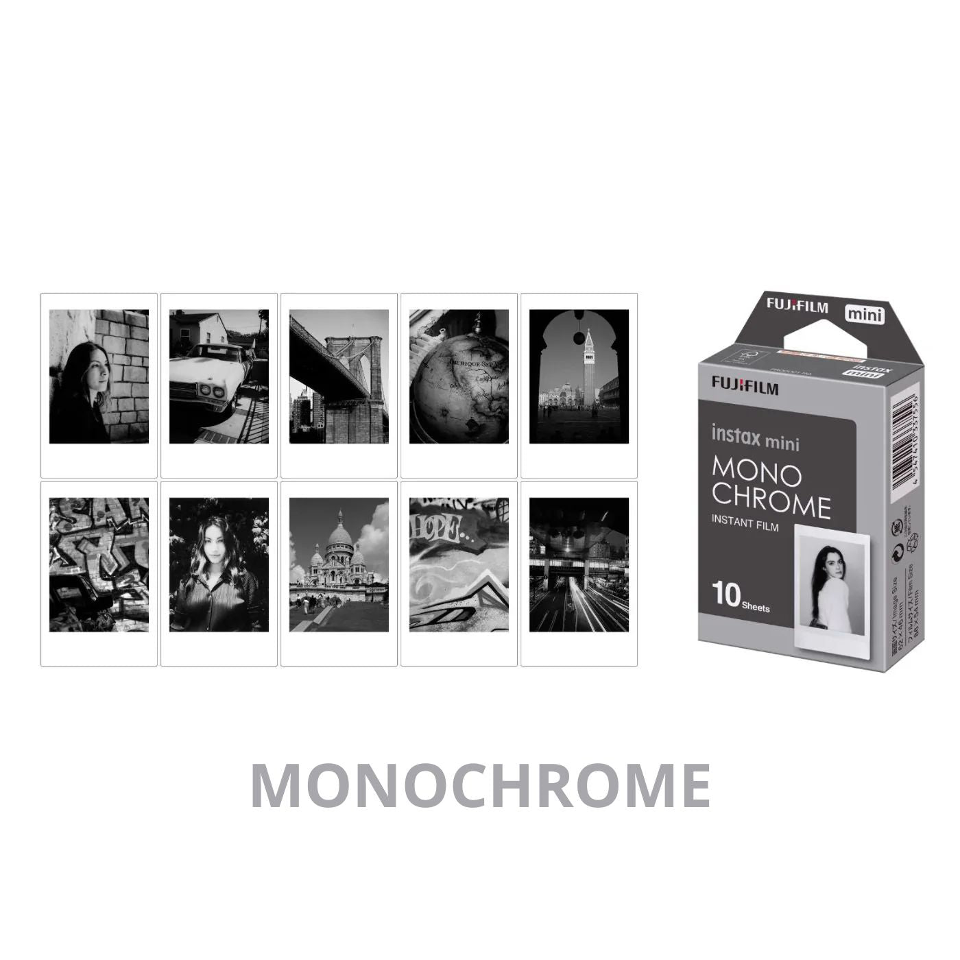 Combo de Filmes Fujifilm instax™ mini Monochrome 30 Fotos