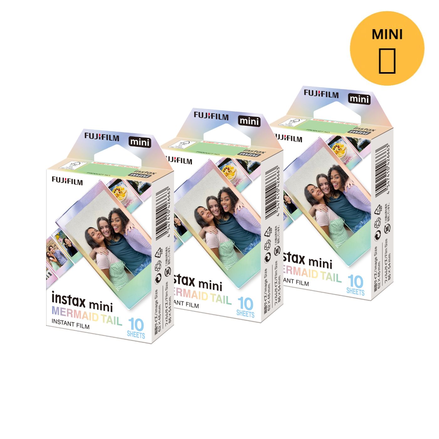 Combo de Filmes Fujifilm instax™ mini Mermaid Tail 30 Fotos