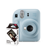 Câmera Instantânea Fujifilm Instax Mini 12 Azul Candy + Filme Fujifilm Instax Mini Black 10 Fotos