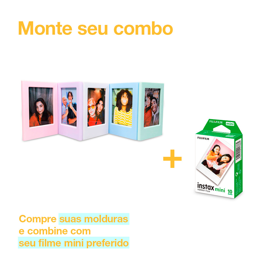 Combo Moldura Magnética instax™ mini C/5 + Filme instax™ mini 10 fotos
