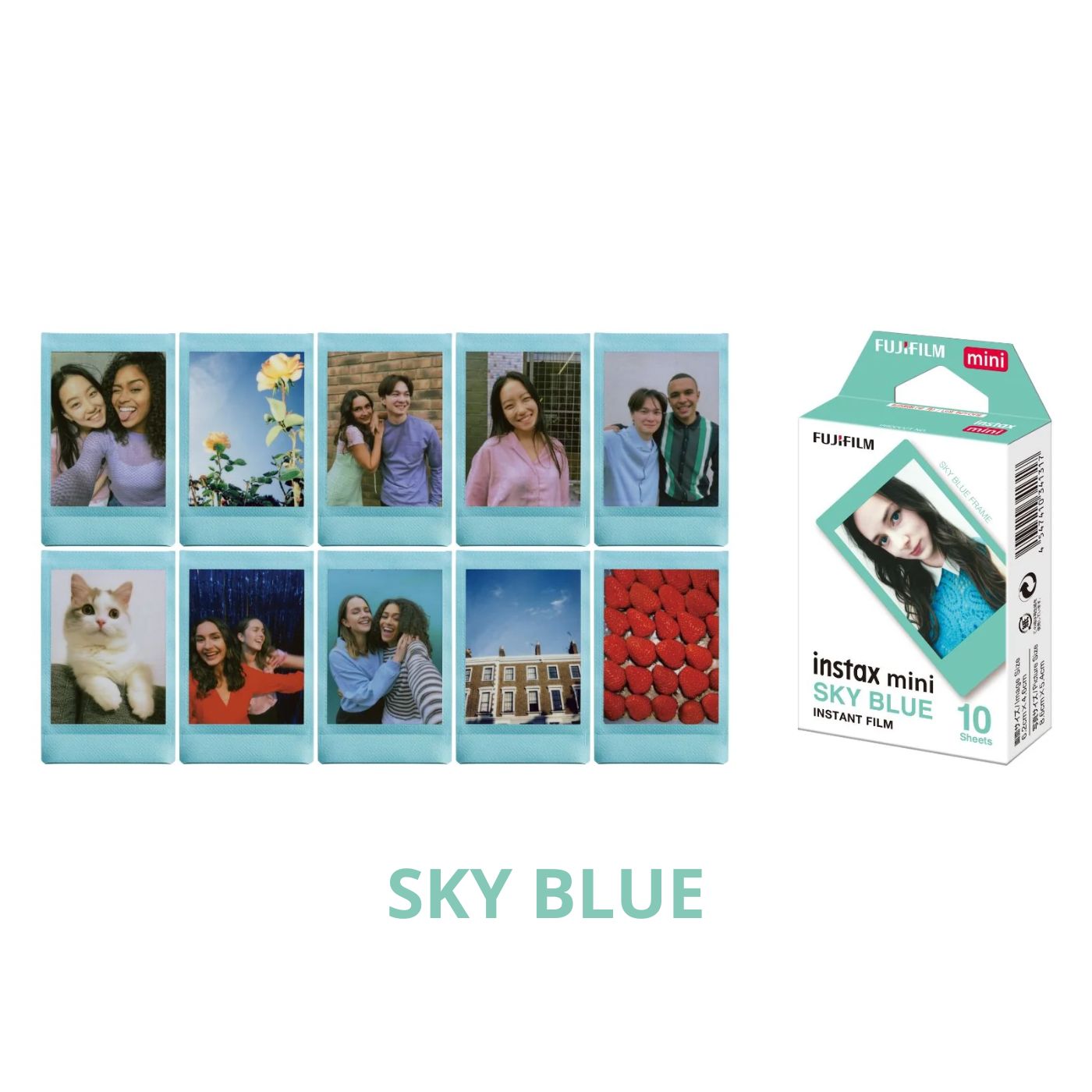 Combo de Filmes Fujifilm instax™ mini Sky Blue 30 Fotos