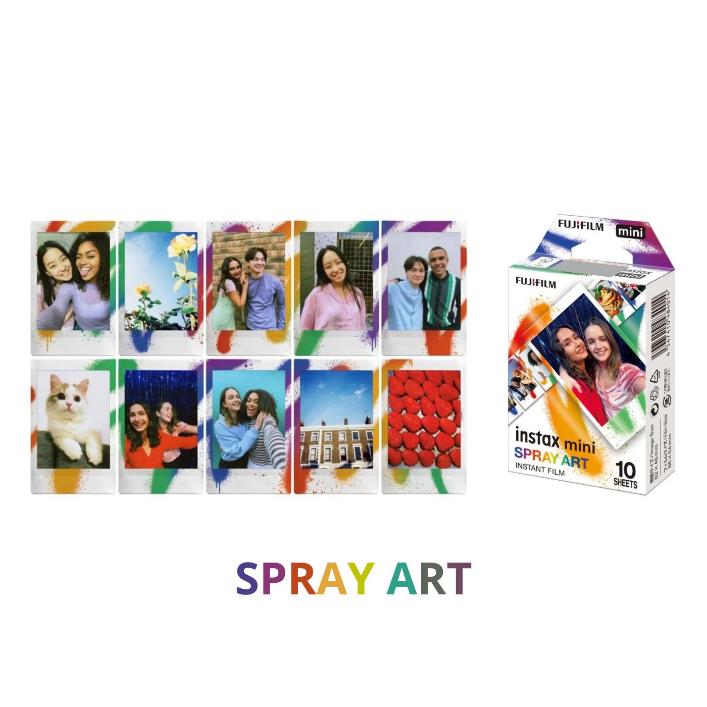 Combo de Filmes Fujifilm instax™ mini Spray Art 30 Fotos