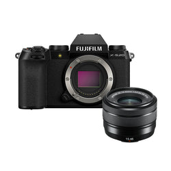 Kit Câmera Digital Mirrorless Fujifilm X-S20 + Lente Zoom Fujifilm Fujinon XC15-45mm F3.5-5.6 OIS Preta