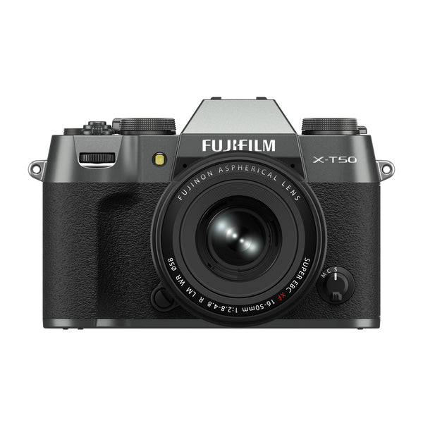 Kit Câmera Digital Mirrorless Fujifilm X-T50 Charcoal + Lente Fujinon XF16-50mm F2.8-4.8 R LM WR