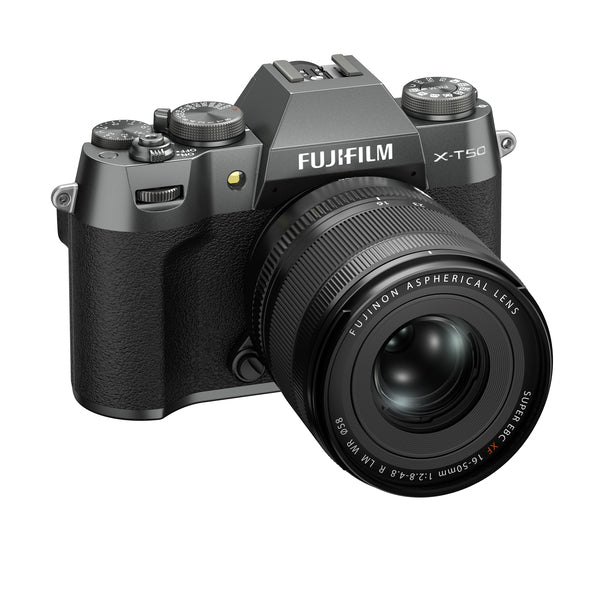 Kit Câmera Digital Mirrorless Fujifilm X-T50 Charcoal + Lente Fujinon XF16-50mm F2.8-4.8 R LM WR