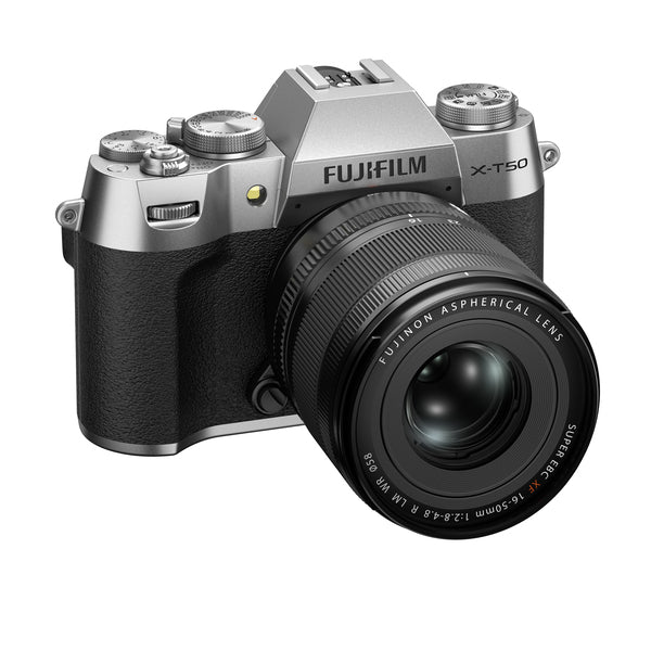 Kit Câmera Digital Mirrorless Fujifilm X-T50 Silver + Lente Fujinon XF16-50mm F2.8-4.8 R LM WR