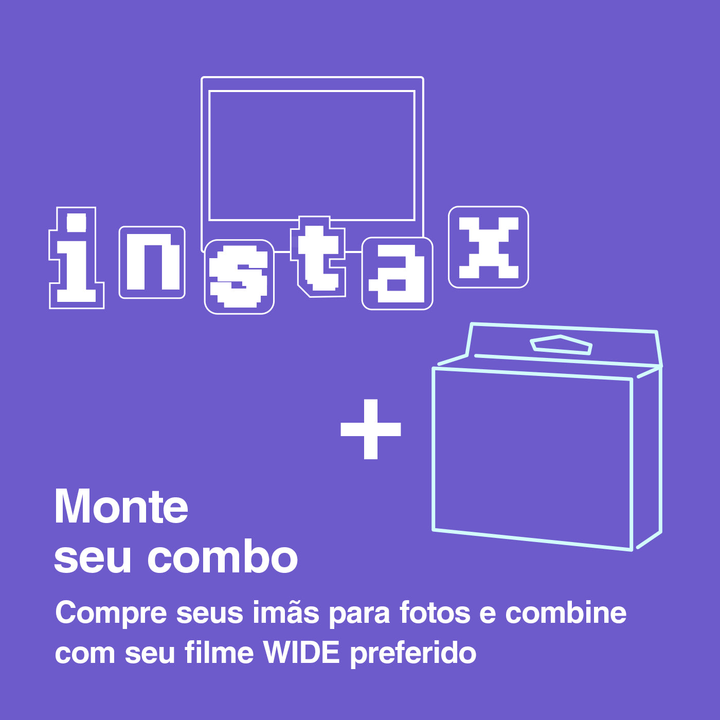 Clipe para fotos letras instax™ + 10 fotos instax™ WIDE