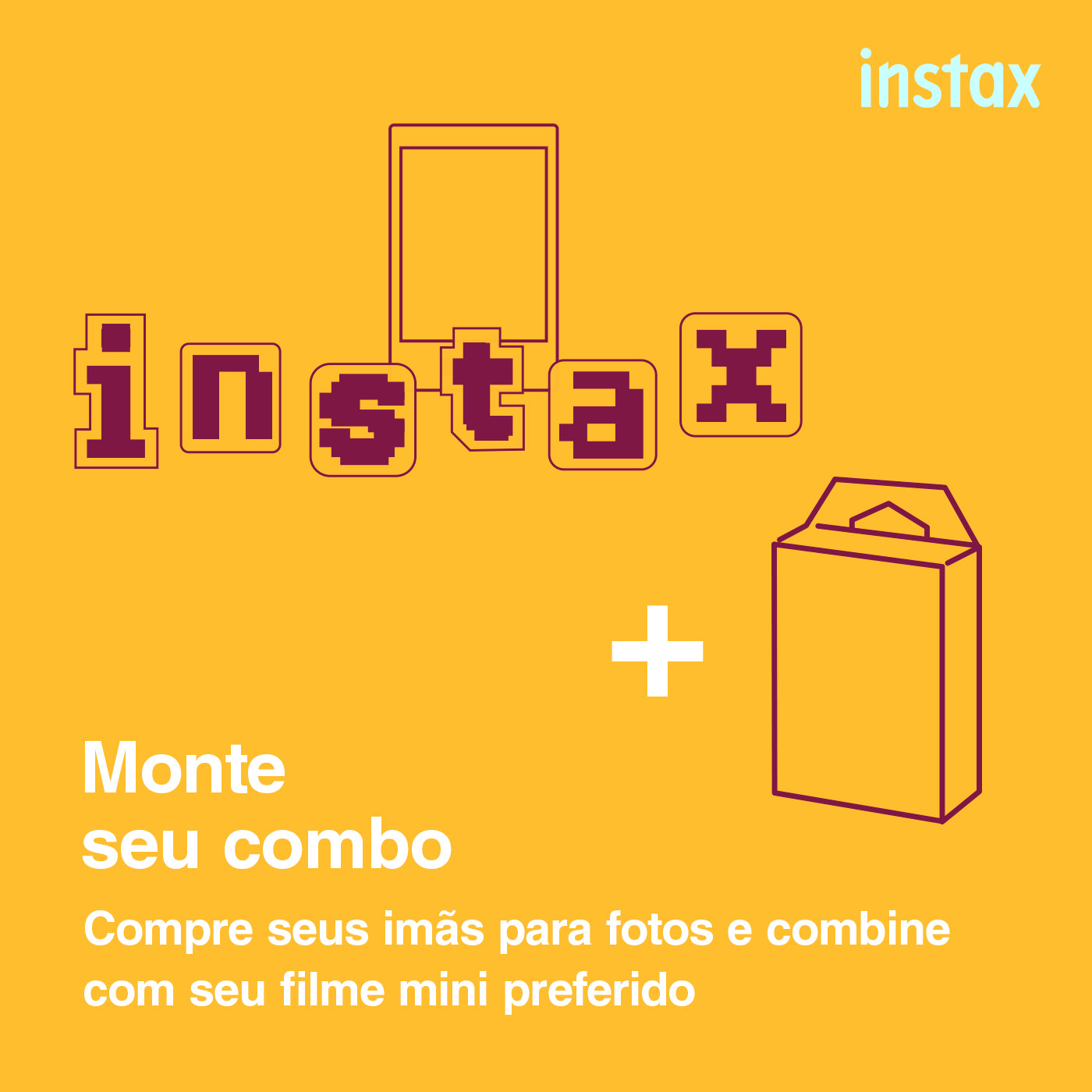Combo Clipe para fotos letras instax™ + 10 fotos instax™ mini
