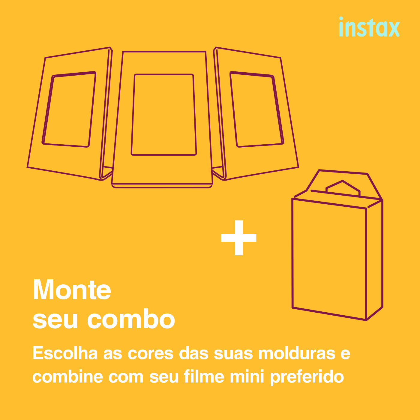 Combo de 3 molduras instax™ mini + 10 fotos instax™ mini