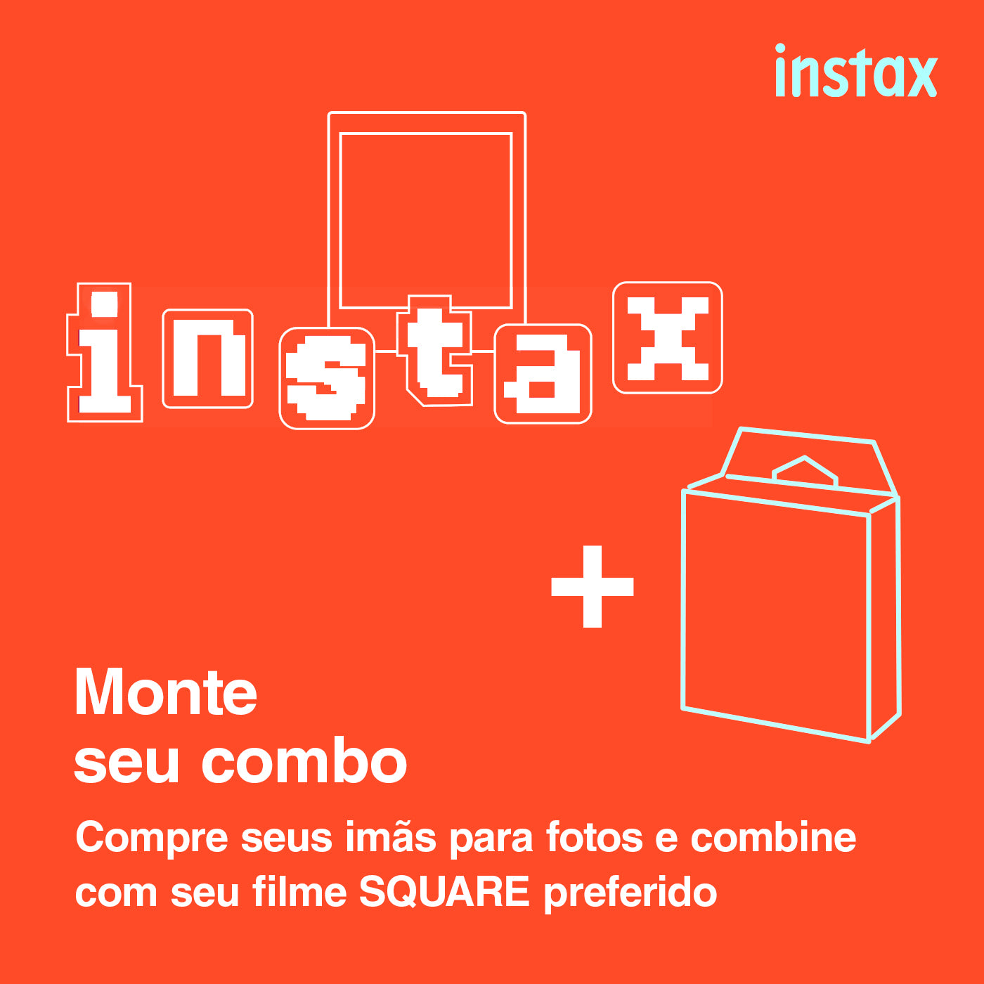 Combo Clipe para fotos letras instax™ + 10 fotos instax™ SQUARE