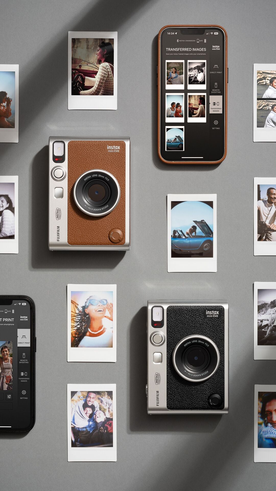 Câmera e Impressora para Smartphone Fujifilm instax mini™ Evo Brown