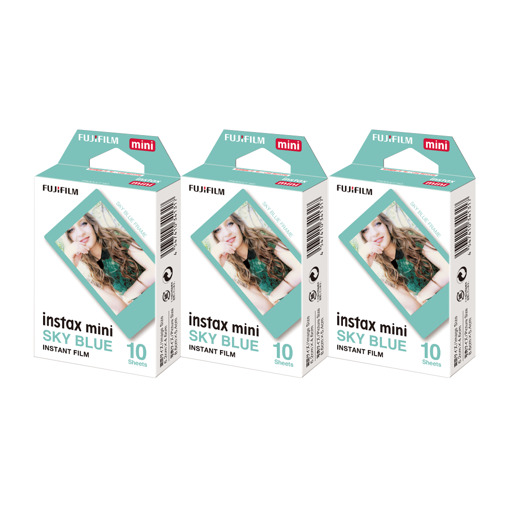 Combo de Filmes Fujifilm instax™ mini Sky Blue 30 Fotos