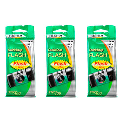 Combo |  3 Fujifilm QuickSnap - Câmera analógica de uso único com filme embutido