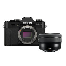 Kit Câmera Digital Mirrorless Fujifilm X Series X-T30II PRETA + Lente Zoom Fujifilm Fujinon XC15-45mm F3.5-5.6 OIS PZ