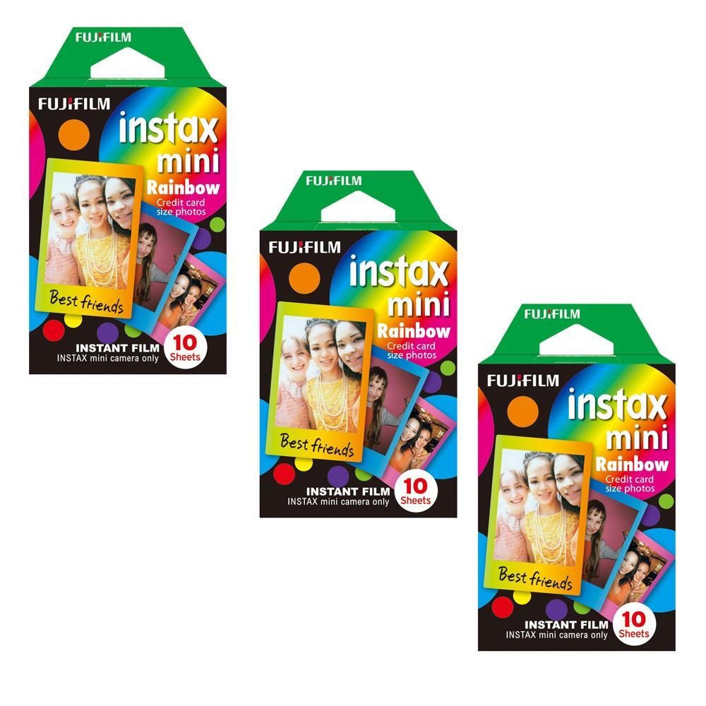 Combo de Filmes Fujifilm instax™ mini Rainbow 30 Fotos